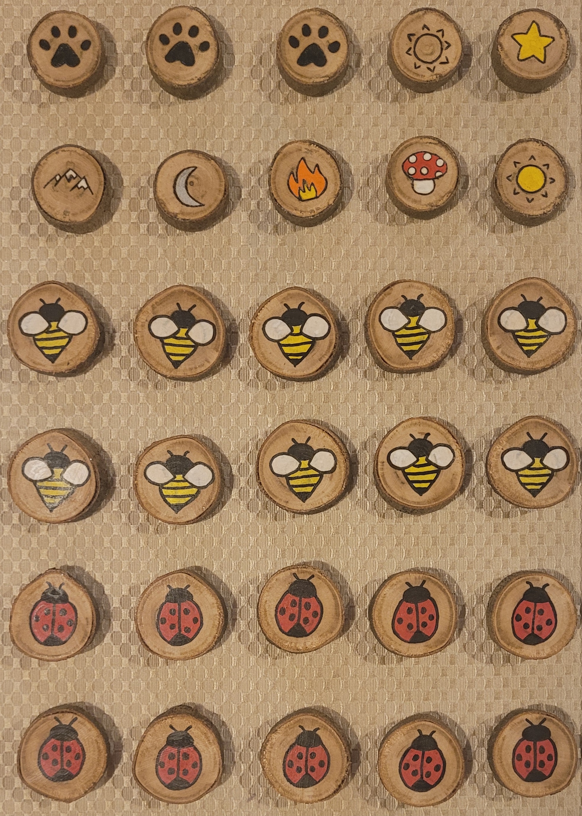 Hand Painted & Wood Burned Magnets